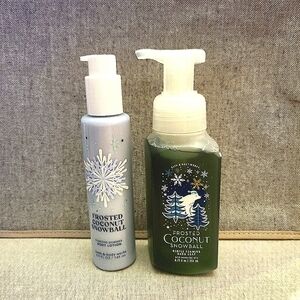 FROSTED COCONUT SNOWBALL DIAMOND SHIMMER BODY LOTION & FOAMING HAND SOAP SET